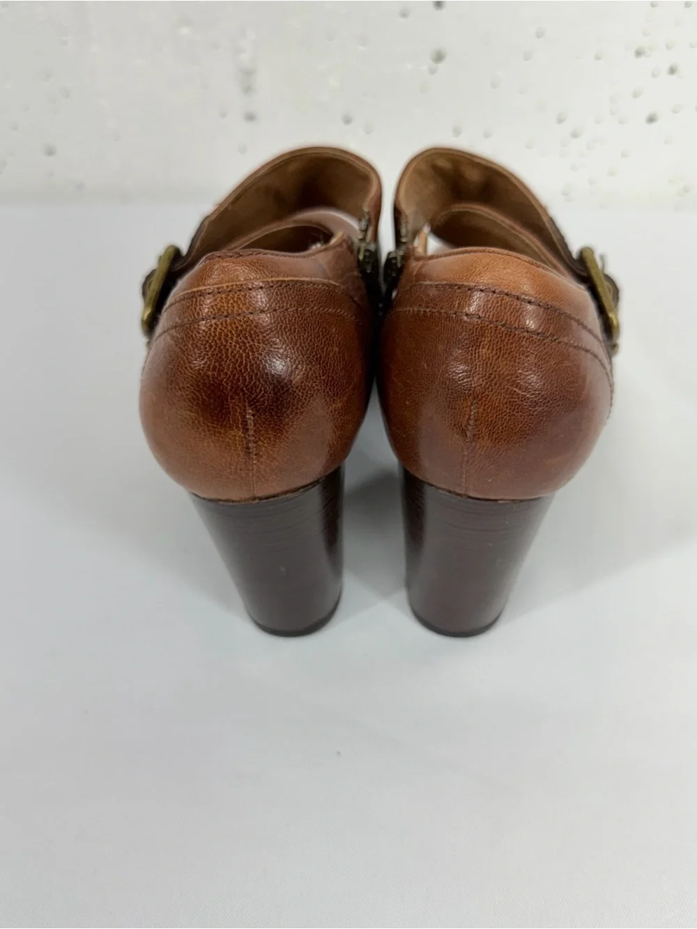 Clarks Indigo Women’s size 8 Brown Leather Mary Jane Heels - Picture 5 of 15